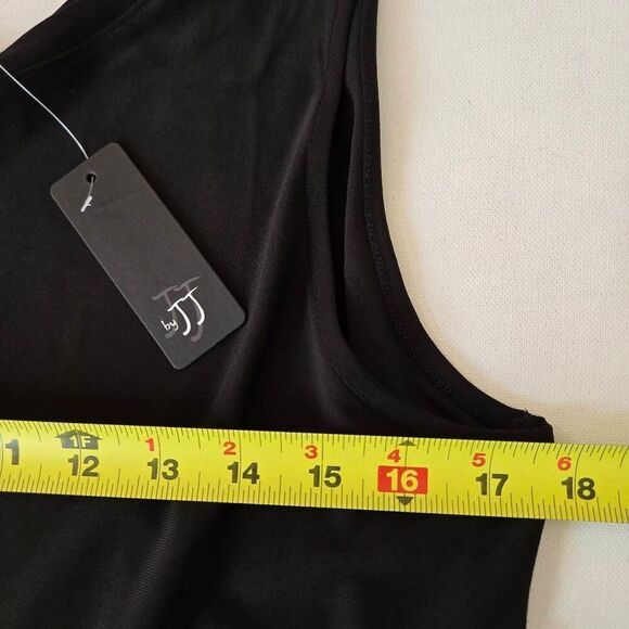 NWT By JJ Womens Sleeveless Ruffle Tank Top and Pants 2 Piece Set Black Medium - Picture 8 of 13